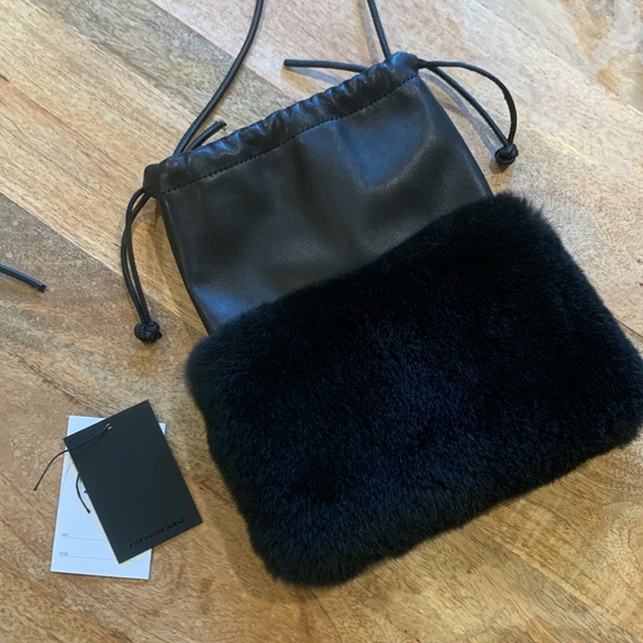 Alexander Wang Fur Trimmed Purse Pouch - Picture 2 of 8